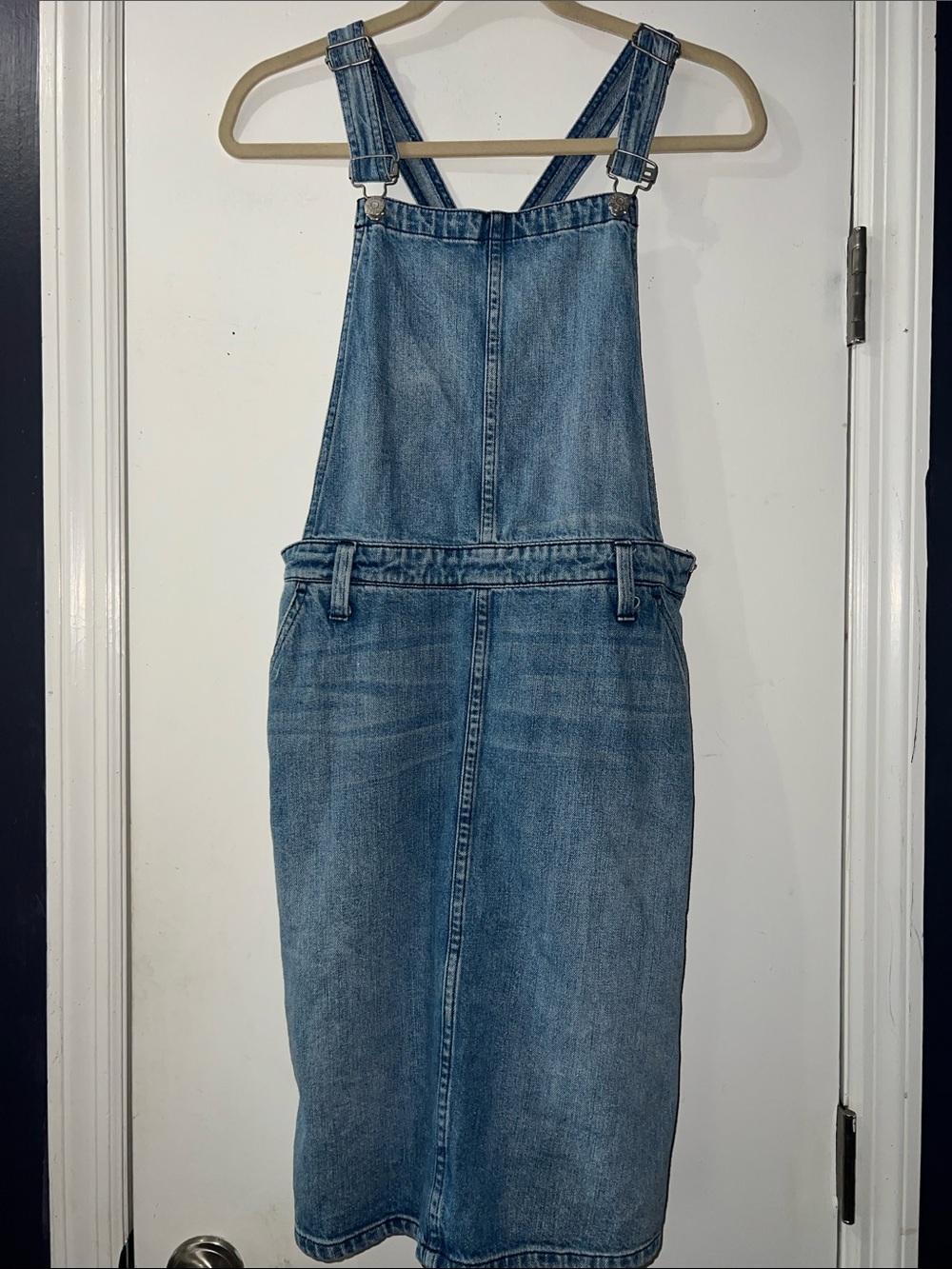 Madewell Light Blue Denim Overall Dress